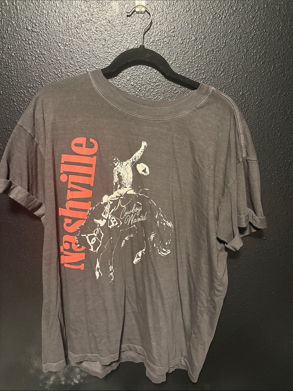 12th Tribe Gray Tee with Red Nashville Script